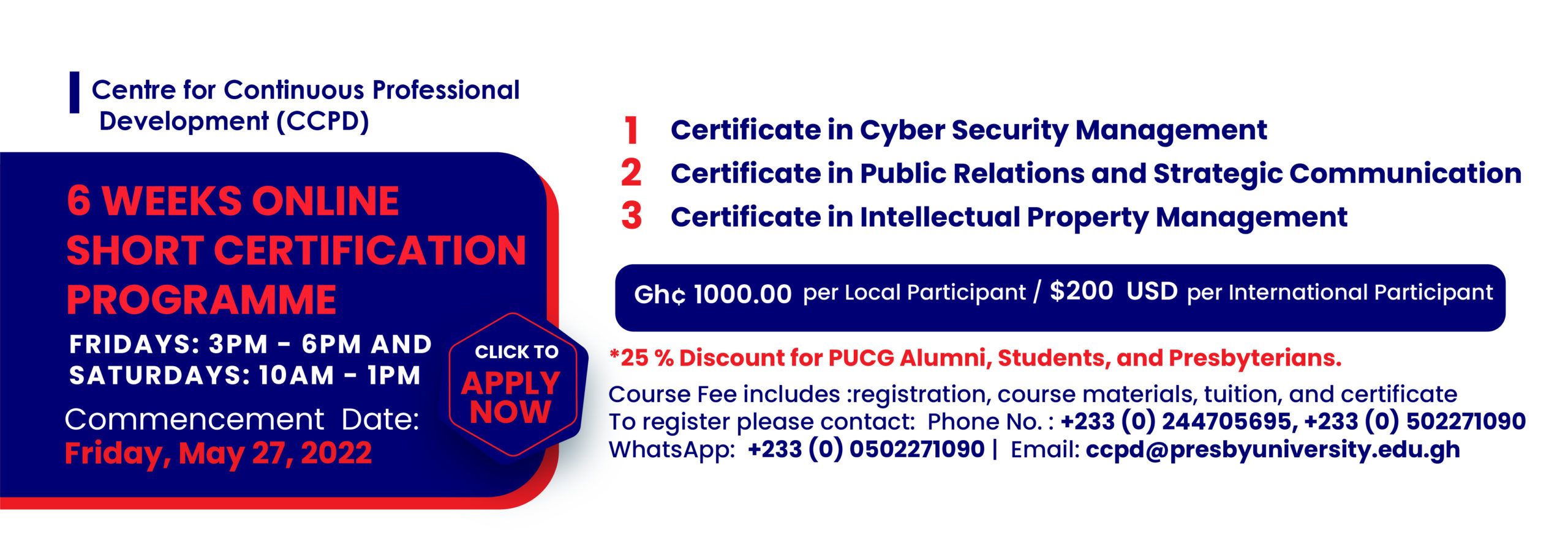 Online Short Certification programme 2-02