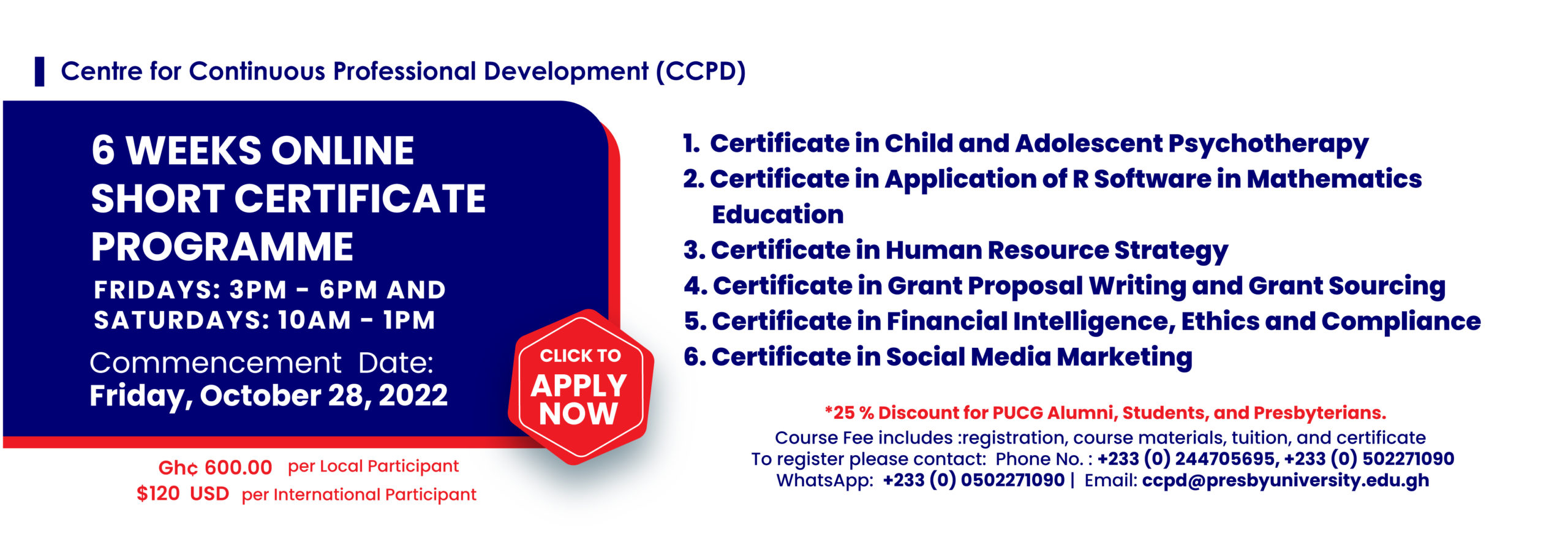 Online Short Certification programme 2-09